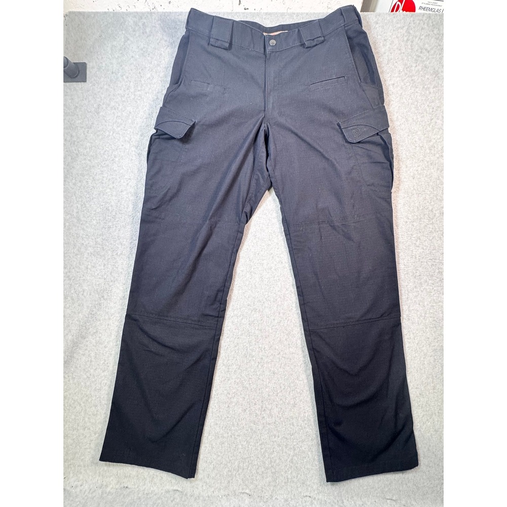 5.11 Tactical Series Mens Cargo Pants Navy Blue Ripstop 34x34 Work Outdoor
